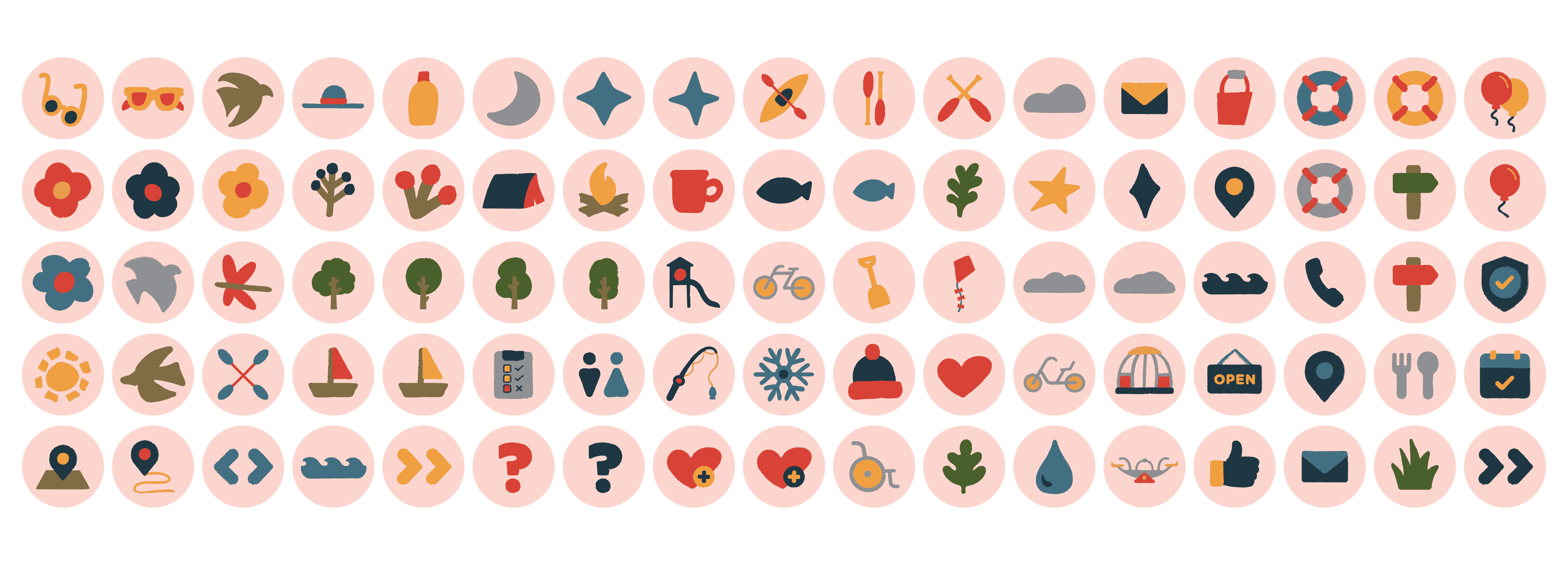 Playful icons.